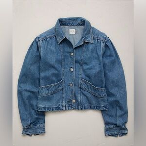NWOT AE 77 American Eagle Premium Denim Blue Women's Jean Jacket Organic Cotton